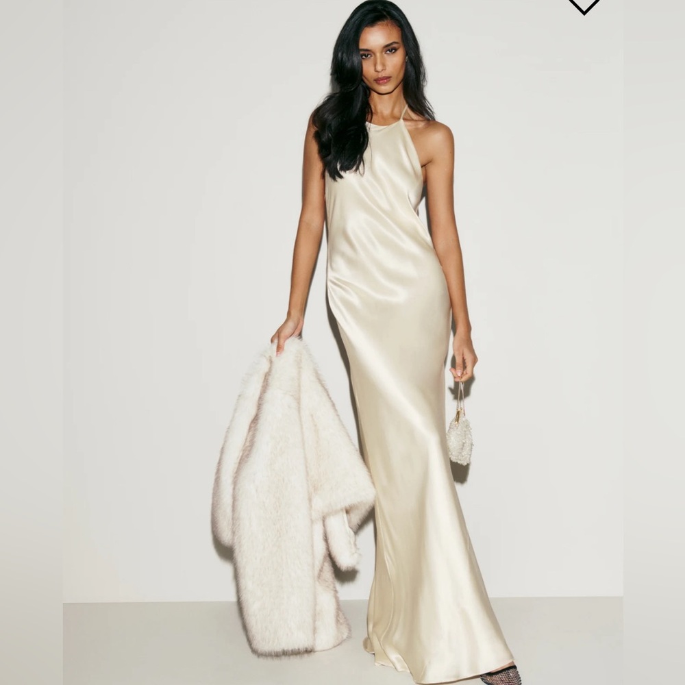 Jeany Silk Dress - Small (Fior Di Latte)